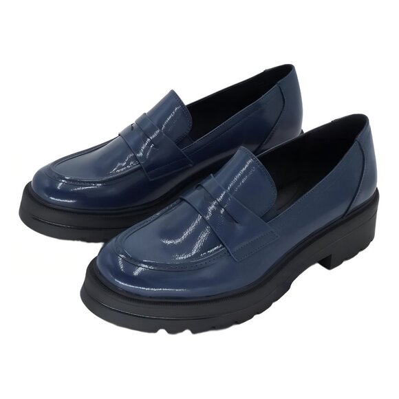 MIA Yoani Lug Sole Loafers Round Toe Navy 9M - Picture 2 of 6